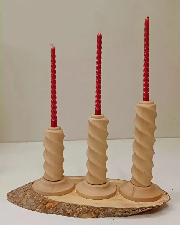SMD1005 Burgu Model Şamdan 3'lü Set