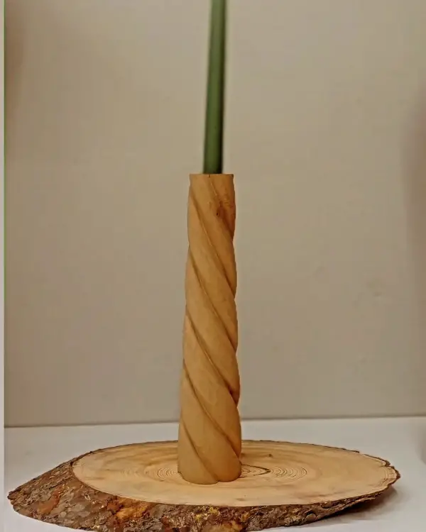 SMD1006 Etli Burgu Model Şamdan 30cm