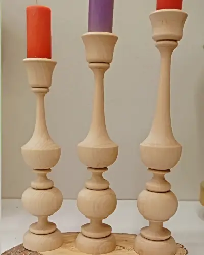 SMD1004 Lale Model Şamdan 3'lü Set 