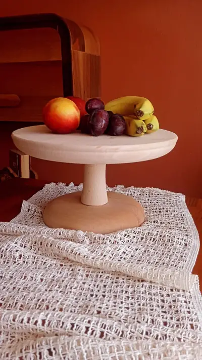 SNM1002 Döner Tabla Sunumluk, Ayaklı Servis Standı